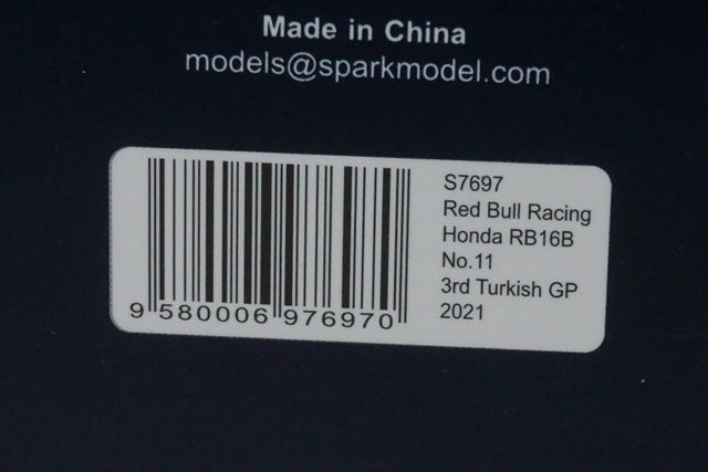 1:43 SPARK S7697 Red Bull Racing Honda RB16B Turkish GP 2021 #11 Sergio Perez