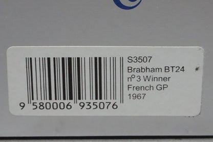 1:43 SPARK S3507 Brabham BT24 French GP Winner 1967 #3 Jack Brabham