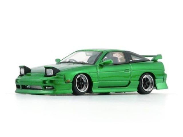 64B0308 BM CREATIONS 1:64 Nissan Silvia 180SX Metallic Green RHD