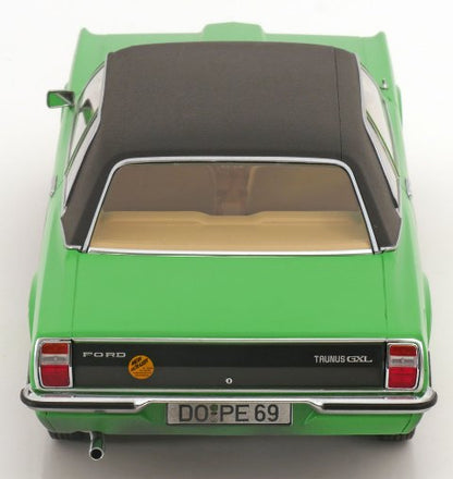 KKDC180978 KK scale 1:18 Ford Taunus GXL Sedan 1971 Green/Matte Black model car