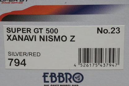 1:43 EBBRO 43794 Nissan XANAVI NISMO Z Super GT 2006 #23