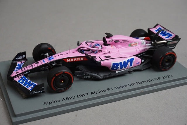 1:43 SPARK S8522 Alpine A522 BWT F1 Team Bahrain GP 2022 #14 Fernando Alonso model car