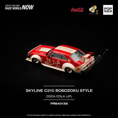 PR640135 POPRACE 1:64 Nissan Skyline C210 KAIDO RACER BOSOZOKU STYLE COCA COLA JP