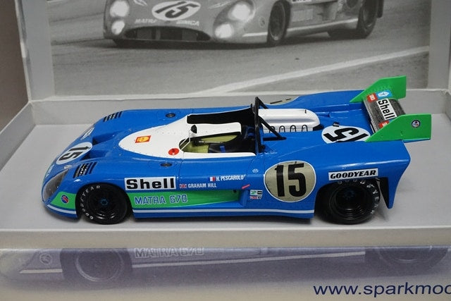 1:18 SPARK 18LM72 Matra-Simca MS 670 B LM winner 1972 #15