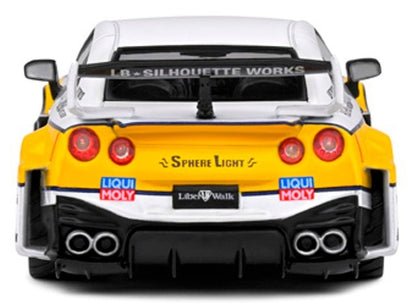 S4311208 SOLIDO 1:43 Nissan GT-R R35 LB Silhouette White/Yellow model car