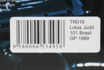 1:43 SPARK TR019 Lotus Judd 101 Brazilian GP 1989 #12 Satoru Nakajima CAMEL Forza