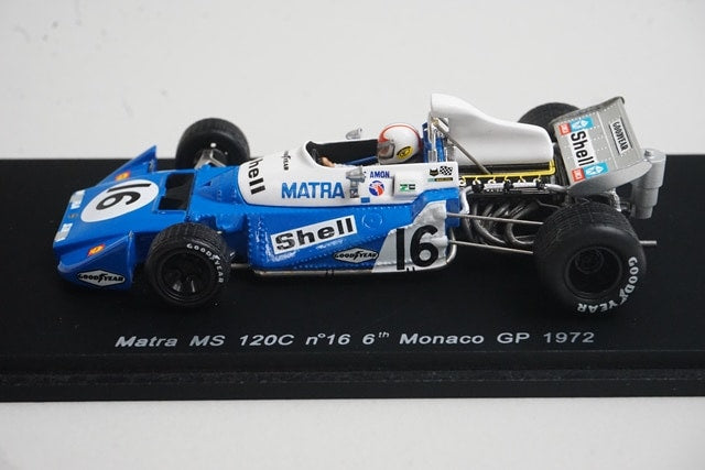 1:43  SPARK S1606 Matra MS 120C Monaco GP 6th 1972 #16 C. Amon model car