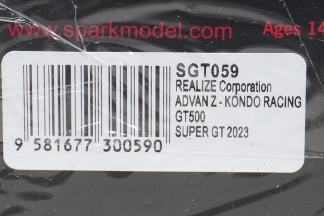 1:43 SPARK SGT059 Nissan Z Realize Corporation Advan Condo Racing #24 Super GT GT500