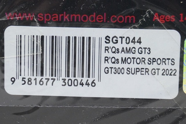 1:43 SPARK SGT044 Mercedes AMG R'Qs AMG GT3 R'Qs Motorsports GT300 Super GT #22