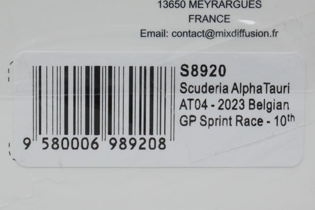 1:43 SPARK S8920 Scuderia Alfatauri AT04 D.Ricciardo Belgium GP 2023 10th #3