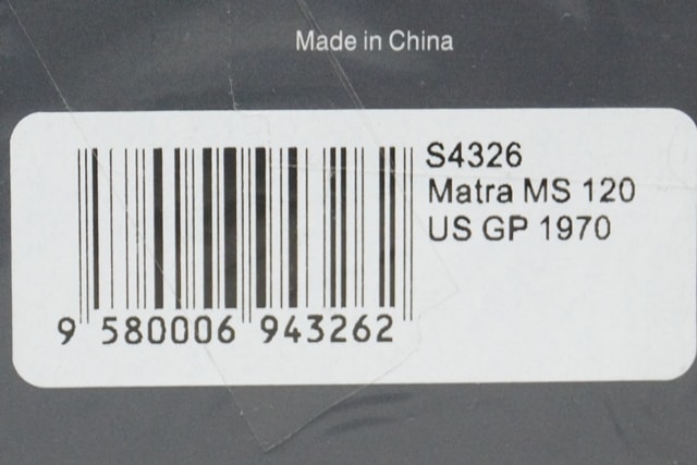 1:43 SPARK S4326 Matra MS120 H.Pescarolo USA GP 1970 #7