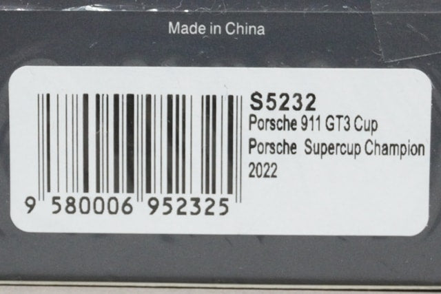 1:43 SPARK S5232 Porsche 911 GT3 Cup Porsche Supercup Champion 2022 #5