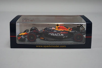 1:43 SPARK S8592 Oracle Red Bull Racing RB19 British GP Winner 2023 #1 Max Verstappen