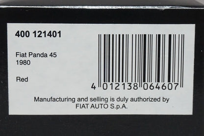1:43 MINICHAMPS 400121401 Fiat Panda 45 Red