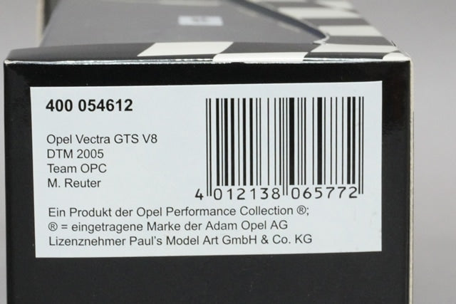 1:43 MINICHAMPS 400054612 Opel Vectra GTS V8 team OPC DTM 2005