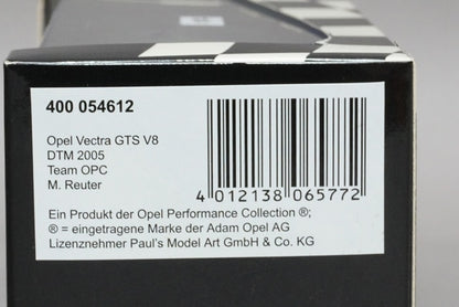 1:43 MINICHAMPS 400054612 Opel Vectra GTS V8 team OPC DTM 2005