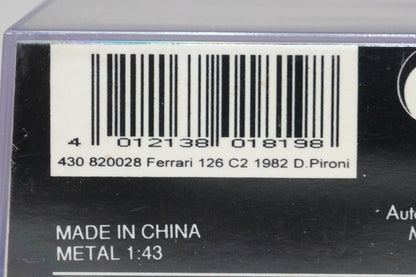 1:43 MINICHAMPS 430820028 Ferrari 126C2 1982 Didier Pironi #28