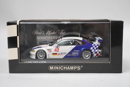 1:43 MINICHAMPS 400012142 BMW M3 GTR ALMs "Petite Mans" 2001 #42