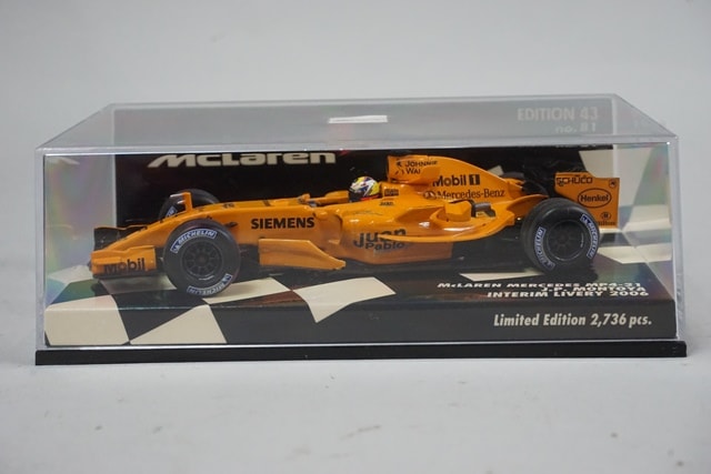 1:43 MINICHAMPS 530064374 McLaren Mercedes MP4-21 INTERIM LIVERY '6 #4 Montoya