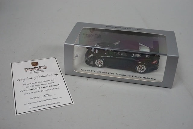 1:43 SPARK SAM050 Porsche Club Custom Porsche 911 GT3 RSR 2008 model car