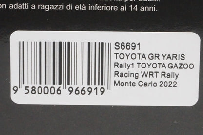 1:43 SPARK S6691 Toyota GR Yaris Rally 1 GAZOO WRT Rally Monte Carlo '22 #33