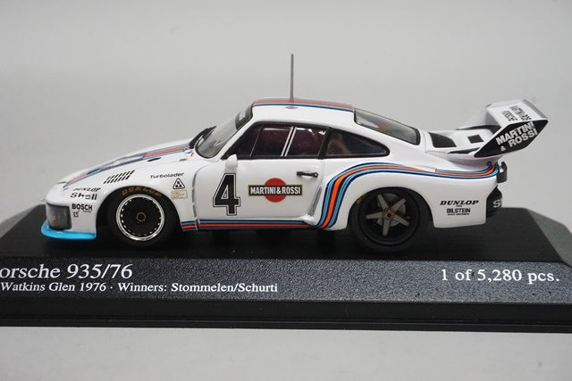 1:43 MINICHAMPS 400766304 Porsche 935 Watkins Glen 6h Winner 1976 #4 Martini