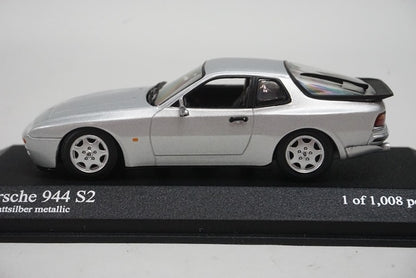 1:43 MINICHAMPS 400062225 Porsche 944 S2 1989 Silver model car