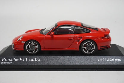 1:43 MINICHAMPS 400069000 Porsche 911 Turbo 2010 Red model car