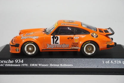 1:43 MINICHAMPS 400766412 Porsche 934 Eifelrennen DRM Jagermeister Winner '76