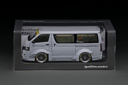 [ Pre-order ] IG2802 ignition model 1:18 T･S･D WORKS HIACE Matte Gray With Roof Rack