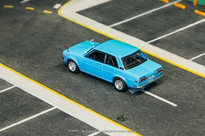 T64R-052-LB Tarmac Works 1:64 Nissan Datsun 510 Light Blue