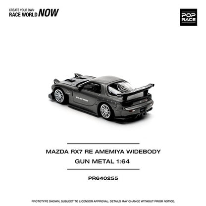 [ Pre-order ] PR640255 POP RACE 1:64 Mazda RX7 Re:Amemiya Gunmetal