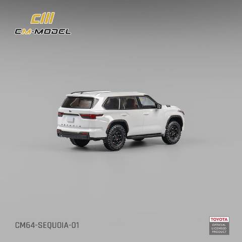 CM64-Sequoia-01 CM-Model 1:64 Toyota Sequoia in pearl white model car
