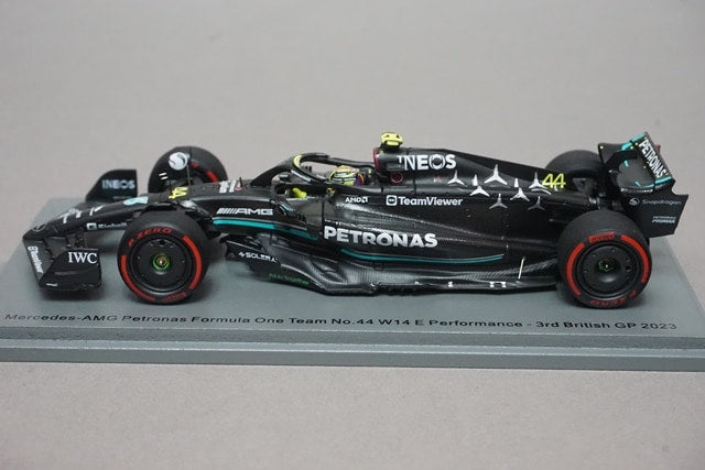 1:43 SPARK S8590 Mercedes-AMG Petronas F1 Team W14 E-Performance British GP 3rd 2023 #44 L. Hamilton model car