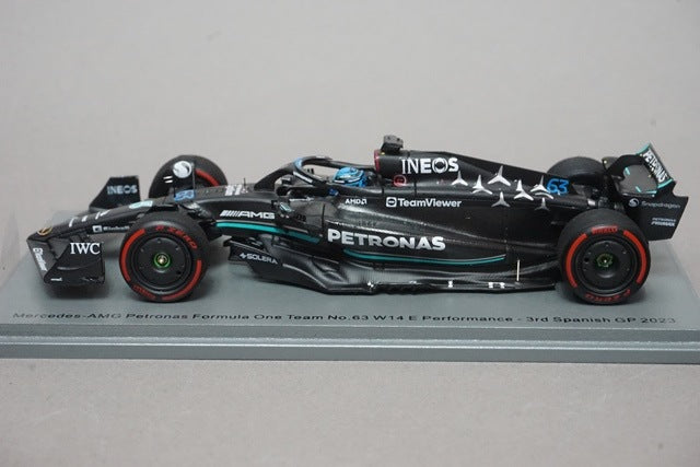 1:43 SPARK S8912 Mercedes-AMG Petronas F1 Team W14 E-Performance Spanish GP 3rd 2023 #63 G. Russell model car