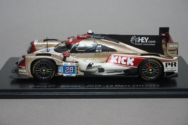 1:43 SPARK S8740 Oreca 07 Gibson JOTA Le Mans 24H 2023 #28 D.H. Hansson O. Rasmussen P. Fittipaldi model car