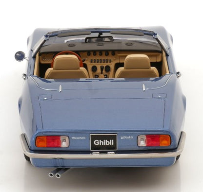 [ Pre-order ] KKDC181304 KK scale 1:18 Maserati Ghibli Spyder 1970 light blue-metallic