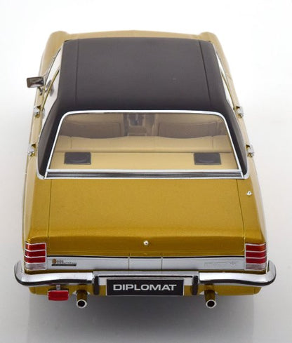 [ Pre-order ] 183685 NOREV 1:18 Scale Opel Diplomat V8 1969 Gold/Matte Black MODELISSIMO Custom Order