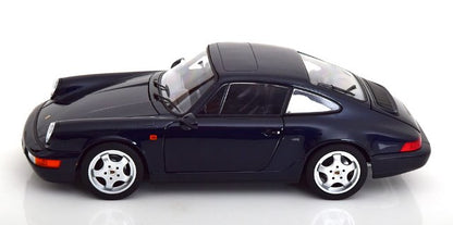 [ Pre-order ] 187324 NOREV 1:18 Scale Porsche 911 (964) Carrera 4 1990 Coupe in Dark Blue Metallic, Custom Order from MODELISSIMO