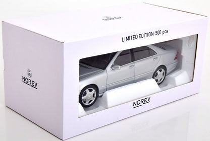 [ Pre-order ] 183816 NOREV 1:18 Scale Mercedes S55 AMG W220 2000 Silver (Modellissimo Custom Order)