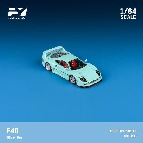 FY64081 Finclassically 1:64 F40 Tiffany Blue