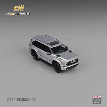 CM64-Sequoia-02 CM-Model 1:64 Sequoia Toyota Sequoia XK80 TRD Pro Silver Grey model car