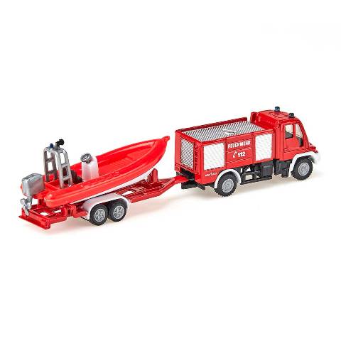 SK1636 SIKU Unimog Fire Truck with Boat