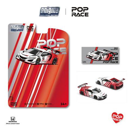 [ Pre-order ] PRE0011 POP RACE x Enigma 1:64 Honda NSX GT3 Evo22 Advan Chase Livery Blister Ver.