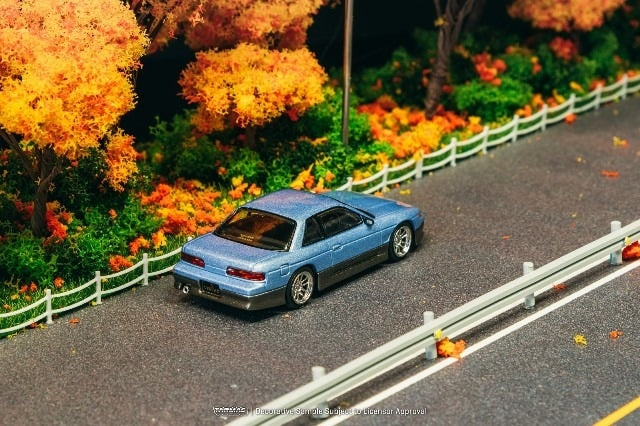 [ Pre-order ] T64G-025-PU Tarmac Works 1:64 Nissan VERTEX Silvia (S13) Blue/Grey