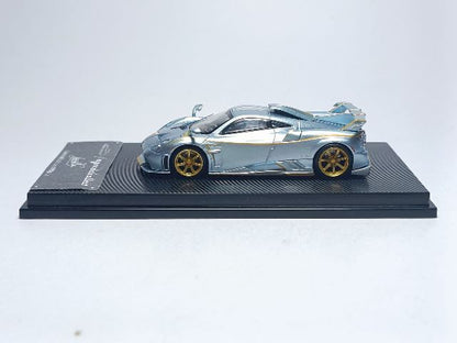 [ Pre-order ] MC640015A MC Model Collect 1:64 Scale Pagani Huayra Imola Silver Blue Orange Stripes