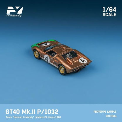[ Pre-order ] FY64089 Finclassically 1:64 GT40 Mk.II P1032 “Holman & Moody” LeMans 24 Hours 1966 #4 Brown