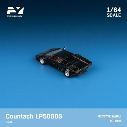 FY64093 Finclassically 1:64 Countach LP5000S Metallic black modelcar