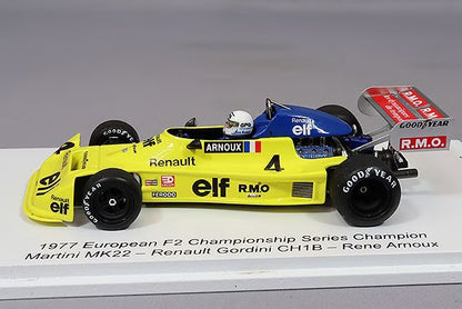 HRCS008 Spark 1:43 Renault F2 1977 Martini MK22 Renault Gordini CH1BEuropean Champion R. Arnoux #4