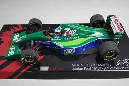 1:18 MINICHAMPS 113910132 Jordan Ford 191 F1 Debut Belgium GP 1991 #32 model car
